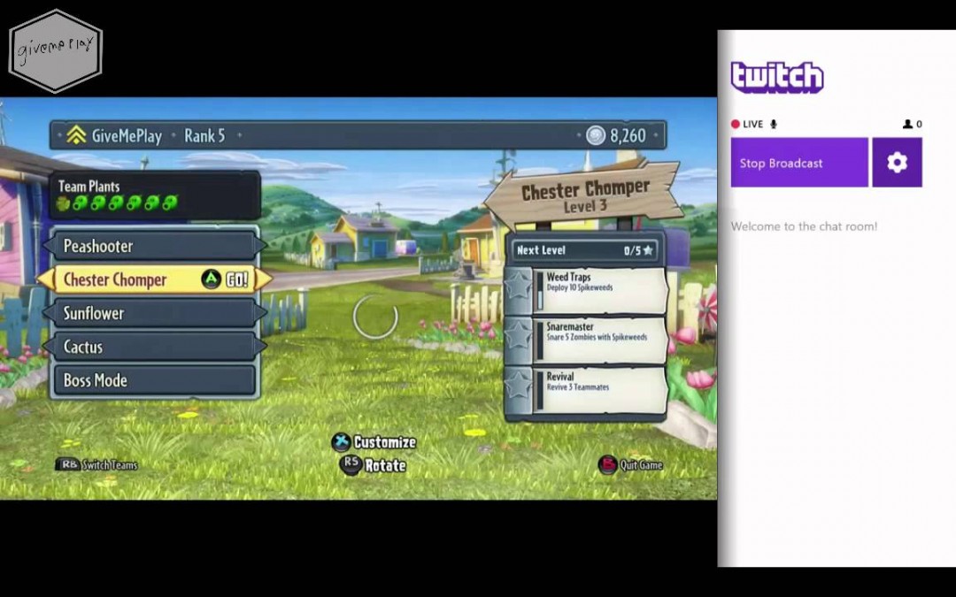 Xbox One Plants vs Zombies Twitch Broadcast Part 3